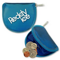 Round Coin Purse w/ 3D Lenticular Changing Colors Effects - Blue (Custom)